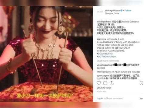 dolce gabbana china ad pizza